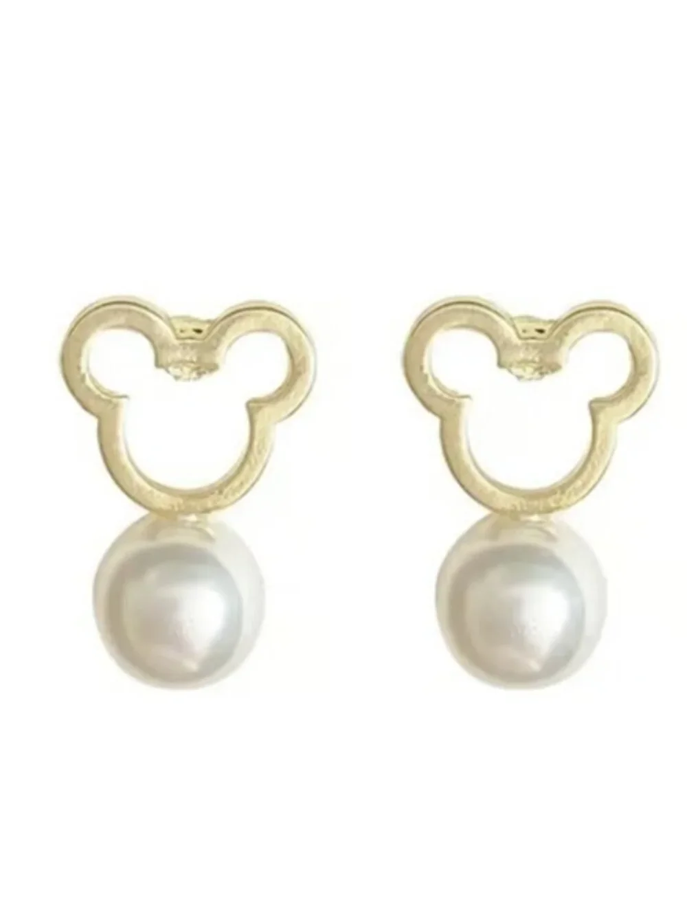 Cute Pearl Minnie Mouse Stud Earrings